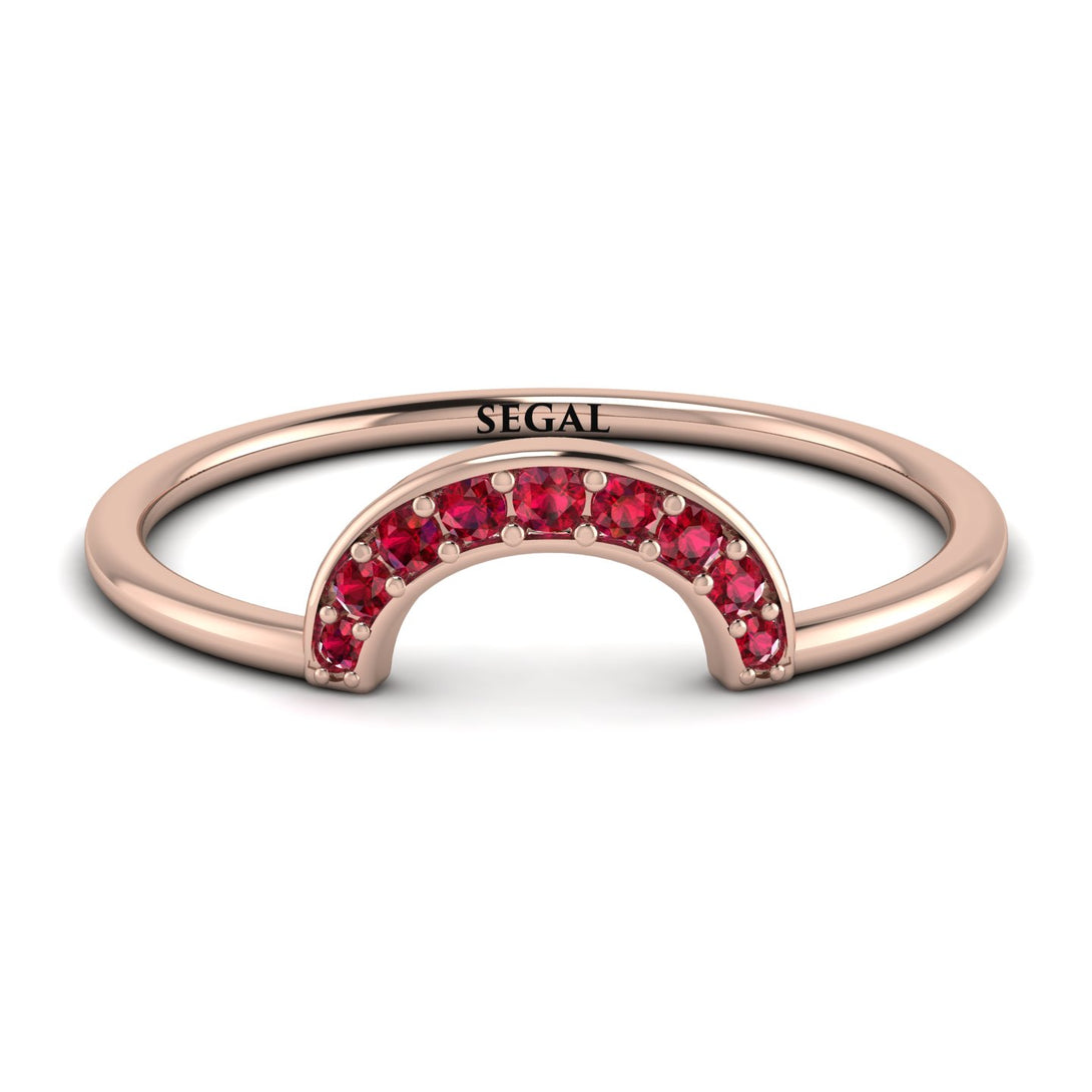 Half Round Stacking Ruby Ring - Alana No. 11