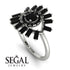 Halo Baguette Black Diamond Ring - Diana No. 39 image 10