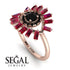 Halo Baguette Black Diamond Ring - Diana No. 53 image 10