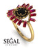 Halo Baguette Black Diamond Ring - Diana No. 52 image 10