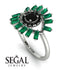 Halo Baguette Black Diamond Ring - Diana No. 24 image 10