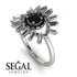Halo Baguette Black Diamond Ring - Diana No. 9 image 10
