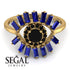 Halo Baguette Black Diamond Ring - Diana No. 67 image 2