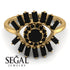 Halo Baguette Black Diamond Ring - Diana No. 37 image 2