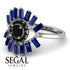 Halo Baguette Black Diamond Ring - Diana No. 69 image 3