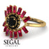 Halo Baguette Black Diamond Ring - Diana No. 52 image 3
