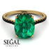 Hidden Halo Cushion Emerald Ring - Alayna No. 34 image 3