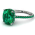 Hidden Halo Cushion Emerald Ring - Alayna No. 21 image 1