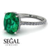 Hidden Halo Cushion Emerald Ring - Alayna No. 6 image 10