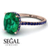 Hidden Halo Cushion Emerald Ring - Alayna No. 65 image 10