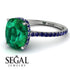 Hidden Halo Cushion Emerald Ring - Alayna No. 66 image 10