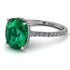 Hidden Halo Cushion Emerald Ring - Alayna No. 6 image 1