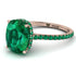 Hidden Halo Cushion Emerald Ring - Alayna No. 20 image 1