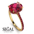 Hidden Halo Cushion Ruby Ring - Alayna No. 55 image 2