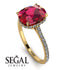 Hidden Halo Cushion Ruby Ring - Alayna No. 10 image 2