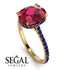 Hidden Halo Cushion Ruby Ring - Alayna No. 70 image 2