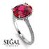 Hidden Halo Cushion Ruby Ring - Alayna No. 12 image 2
