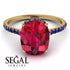Hidden Halo Cushion Ruby Ring - Alayna No. 70 image 3