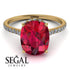 Hidden Halo Cushion Ruby Ring - Alayna No. 10 image 3