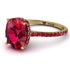 Hidden Halo Cushion Ruby Ring - Alayna No. 55 image 1