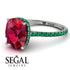 Hidden Halo Cushion Ruby Ring - Alayna No. 27 image 10