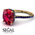 Hidden Halo Cushion Ruby Ring - Alayna No. 70 image 10