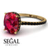 Hidden Halo Cushion Ruby Ring - Alayna No. 40 image 10