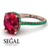 Hidden Halo Cushion Ruby Ring - Alayna No. 26 image 10