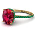Hidden Halo Cushion Ruby Ring - Alayna No. 25 image 1