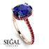 Hidden Halo Cushion Sapphire Ring - Alayna No. 59 image 2