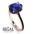 Hidden Halo Cushion Sapphire Ring - Alayna No. 44 image 2