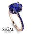 Hidden Halo Cushion Sapphire Ring - Alayna No. 74 image 2