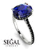 Hidden Halo Cushion Sapphire Ring - Alayna No. 45 image 2