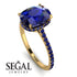 Hidden Halo Cushion Sapphire Ring - Alayna No. 73 image 2