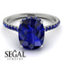 Hidden Halo Cushion Sapphire Ring - Alayna No. 75 image 3