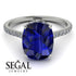 Hidden Halo Cushion Sapphire Ring - Alayna No. 15 image 3
