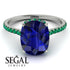 Hidden Halo Cushion Sapphire Ring - Alayna No. 30 image 3