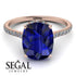 Hidden Halo Cushion Sapphire Ring - Alayna No. 14 image 3