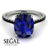 Hidden Halo Cushion Sapphire Ring - Alayna No. 45 image 3