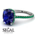 Hidden Halo Cushion Sapphire Ring - Alayna No. 30 image 10