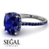 Hidden Halo Cushion Sapphire Ring - Alayna No. 75 image 10