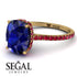Hidden Halo Cushion Sapphire Ring - Alayna No. 58 image 10