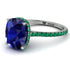 Hidden Halo Cushion Sapphire Ring - Alayna No. 30 image 1