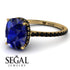 Hidden Halo Cushion Sapphire Ring - Alayna No. 43 image 10