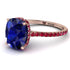 Hidden Halo Cushion Sapphire Ring - Alayna No. 59 image 1