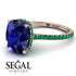 Hidden Halo Cushion Sapphire Ring - Alayna No. 29 image 10