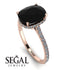 Hidden Halo Cushion Black Diamond Ring - Alayna No. 8 image 2