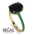 Hidden Halo Cushion Black Diamond Ring - Alayna No. 22 image 2