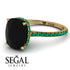 Hidden Halo Cushion Black Diamond Ring - Alayna No. 22 image 10
