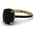 Hidden Halo Cushion Black Diamond Ring - Alayna No. 37 image 1